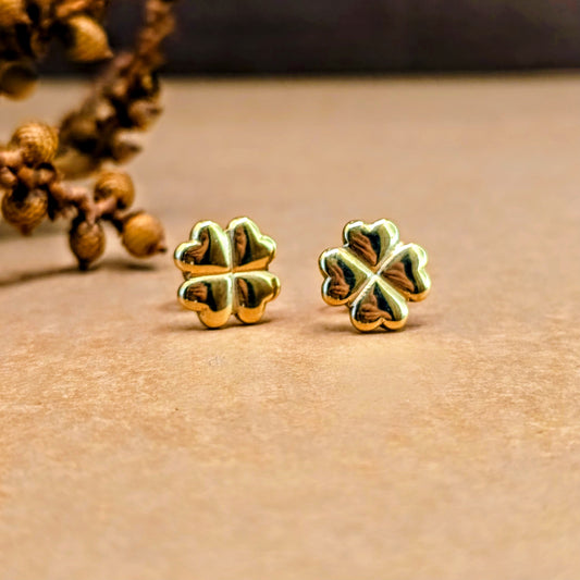 Kismet 18k Gold Clover Stud Earrings | Waterproof Lucky Charm Jewelry