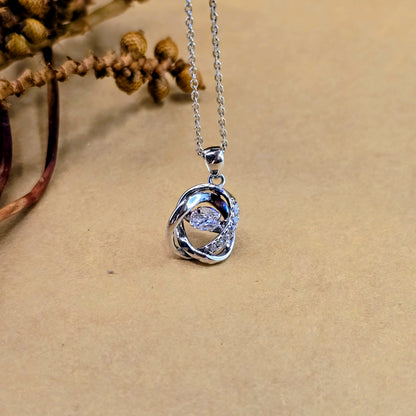 Captivating Dancing Stone Crystal Pendant Necklace - Hypoallergenic