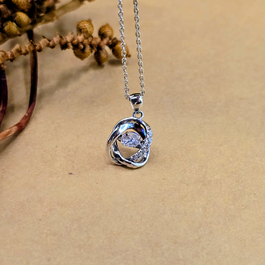 Captivating Dancing Stone Crystal Pendant Necklace - Hypoallergenic