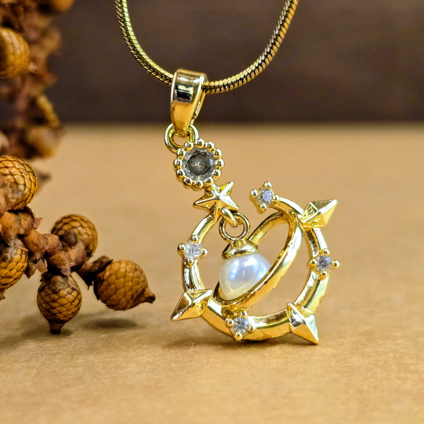 Galaxy Charm Pendant Chain – Waterproof & Anti-Tarnish Necklace for Daily to Party Wear