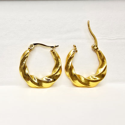 Curly Twist Earrings displayed on plain white background