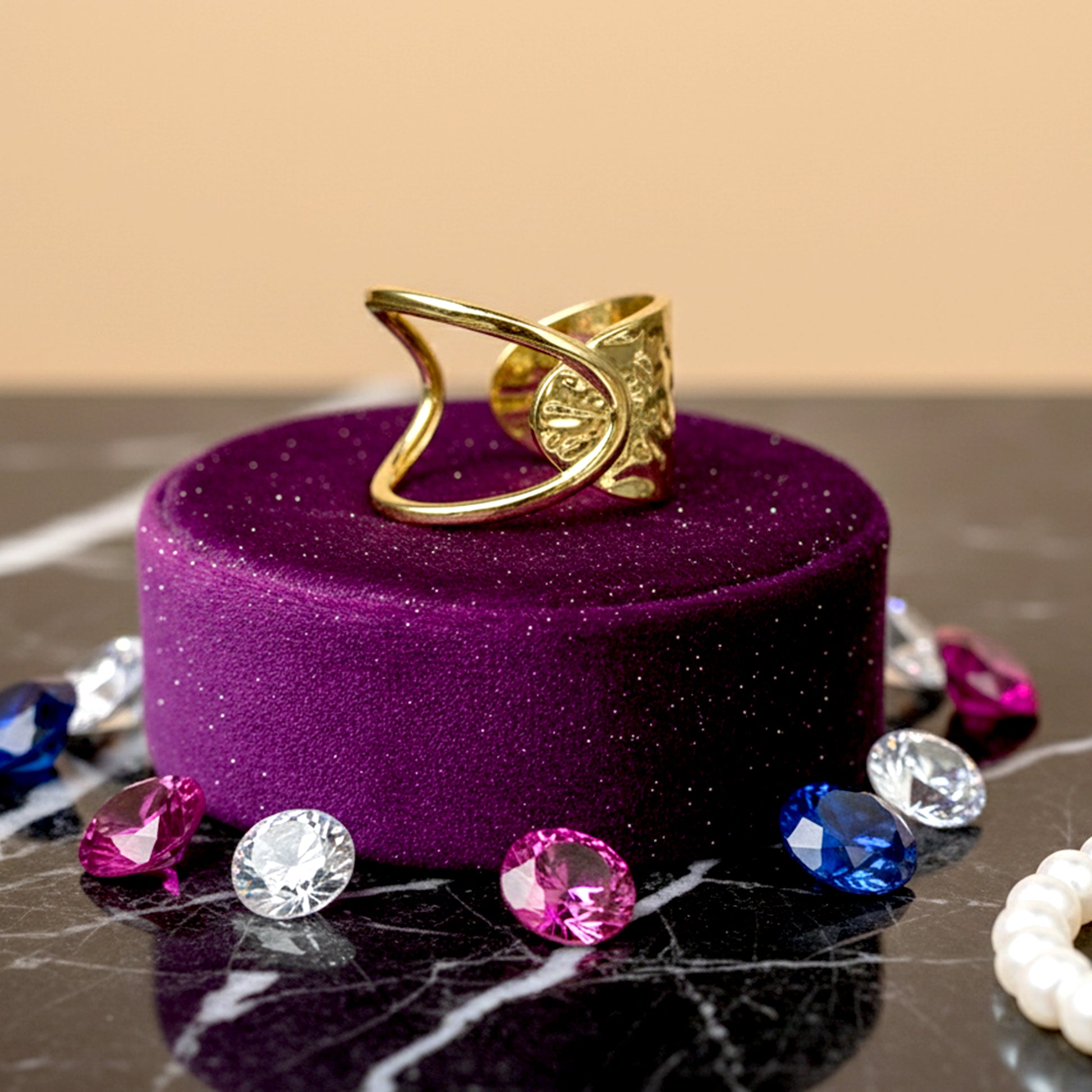 bold statement ring gold modern designer style