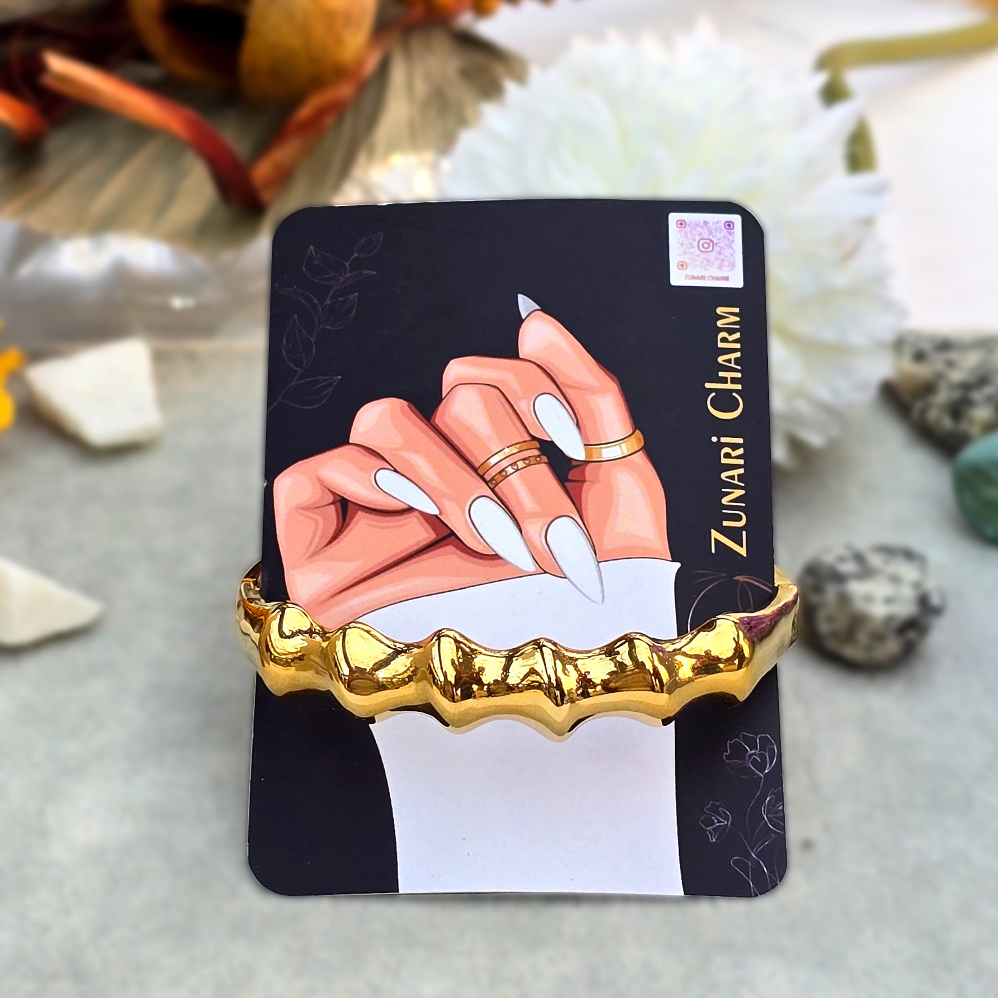 Premium molten-inspired cuff bracelet from Zunari Charm