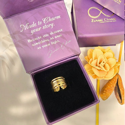 zunari charm ring premium packaging box