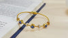 Gold plated evil eye kada style Bracelet, Anti tarnish, Korean, waterproof 